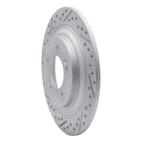 Dynamic Friction 2017-2023 Hyundai Kona EV Rear Left Drilled & Slotted Geoperformance Rotor by Dynamic Friction Company 830-21036L
