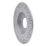 Dynamic Friction 2017-2023 Hyundai Kona EV Rear Left Drilled & Slotted Geoperformance Rotor by Dynamic Friction Company 830-21036L