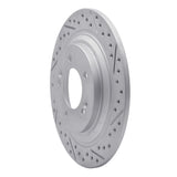 Dynamic Friction 2017-2023 Hyundai Kona EV Rear Right Drilled & Slotted Geoperformance Rotor by Dynamic Friction Company 830-21036R