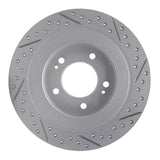 Dynamic Friction 2017-2023 Hyundai Kona EV Rear Right Drilled & Slotted Geoperformance Rotor by Dynamic Friction Company 830-21036R