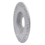 Dynamic Friction 2017-2023 Hyundai Kona EV Rear Right Drilled & Slotted Geoperformance Rotor by Dynamic Friction Company 830-21036R