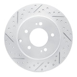 Dynamic Friction 2017-2019 Kia Cadenza Rear Left Drilled & Slotted Geoperformance Rotor by Dynamic Friction Company 830-21037L