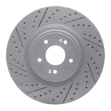 Dynamic Friction 2018-2022 Genesis G70 Front Left Drilled & Slotted Geoperformance Rotor by Dynamic Friction Company 830-21038L