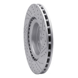 Dynamic Friction 2018-2022 Genesis G70 Front Left Drilled & Slotted Geoperformance Rotor by Dynamic Friction Company 830-21038L