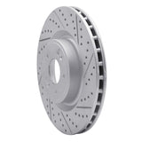 Dynamic Friction 2018-2022 Genesis G70 Front Right Drilled & Slotted Geoperformance Rotor by Dynamic Friction Company 830-21038R