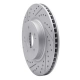 Dynamic Friction 2018-2023 Genesis G70 Front Left Drilled & Slotted Geoperformance Rotor by Dynamic Friction Company 830-21040L