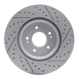 Dynamic Friction 2018-2023 Genesis G70 Front Left Drilled & Slotted Geoperformance Rotor by Dynamic Friction Company 830-21040L