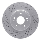 Dynamic Friction 2018-2023 Genesis G70 Front Left Drilled & Slotted Geoperformance Rotor by Dynamic Friction Company 830-21040L