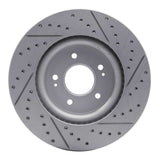 Dynamic Friction 2018-2023 Genesis G70 Front Right Drilled & Slotted Geoperformance Rotor by Dynamic Friction Company 830-21040R