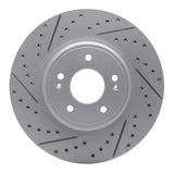 Dynamic Friction 2018-2023 Genesis G70 Front Right Drilled & Slotted Geoperformance Rotor by Dynamic Friction Company 830-21040R