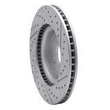 Dynamic Friction 2018-2023 Genesis G70 Front Right Drilled & Slotted Geoperformance Rotor by Dynamic Friction Company 830-21040R