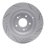 Dynamic Friction 2018-2023 Genesis G70 Rear Left Drilled & Slotted Geoperformance Rotor by Dynamic Friction Company 830-21041L