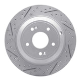 Dynamic Friction 2018-2023 Genesis G70 Rear Left Drilled & Slotted Geoperformance Rotor by Dynamic Friction Company 830-21041L