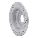Dynamic Friction 2018-2023 Genesis G70 Rear Left Drilled & Slotted Geoperformance Rotor by Dynamic Friction Company 830-21041L