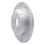 Dynamic Friction 2018-2023 Genesis G70 Rear Right Drilled & Slotted Geoperformance Rotor by Dynamic Friction Company 830-21041R