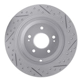 Dynamic Friction 2018-2023 Genesis G70 Rear Right Drilled & Slotted Geoperformance Rotor by Dynamic Friction Company 830-21041R