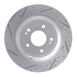 Dynamic Friction 2018-2023 Genesis G70 Rear Right Drilled & Slotted Geoperformance Rotor by Dynamic Friction Company 830-21041R