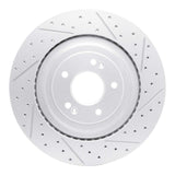 Dynamic Friction 2019-2022 Genesis G90 Rear Right Drilled & Slotted Geoperformance Rotor by Dynamic Friction Company 830-21043R
