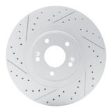 Dynamic Friction 2020-2025 Hyundai Palisade Front Left Drilled & Slotted Geoperformance Rotor by Dynamic Friction Company 830-21044L