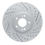 Dynamic Friction 2020-2025 Hyundai Palisade Front Right Drilled & Slotted Geoperformance Rotor by Dynamic Friction Company 830-21044R