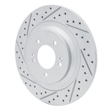 Dynamic Friction 2021-2026 Hyundai Sonata Rear Left Drilled & Slotted Geoperformance Rotor by Dynamic Friction Company 830-21049L