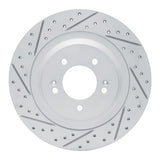 Dynamic Friction 2021-2026 Hyundai Sonata Rear Left Drilled & Slotted Geoperformance Rotor by Dynamic Friction Company 830-21049L
