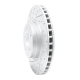 Dynamic Friction 2012-2021 Tesla Model X Front Left Drilled & Slotted Geoperformance Rotor by Dynamic Friction Company 830-26001L