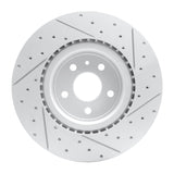 Dynamic Friction 2012-2021 Tesla Model X Front Left Drilled & Slotted Geoperformance Rotor by Dynamic Friction Company 830-26001L