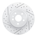 Dynamic Friction 2012-2021 Tesla Model X Front Left Drilled & Slotted Geoperformance Rotor by Dynamic Friction Company 830-26001L