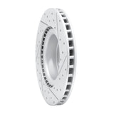 Dynamic Friction 2012-2021 Tesla Model X Front Left Drilled & Slotted Geoperformance Rotor by Dynamic Friction Company 830-26001L