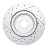 Dynamic Friction 2012-2021 Tesla Model X Front Right Drilled & Slotted Geoperformance Rotor by Dynamic Friction Company 830-26001R