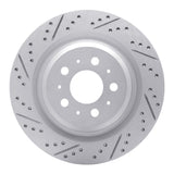 Dynamic Friction 2017-2025 Tesla Model Y Rear Left Drilled & Slotted Geoperformance Rotor by Dynamic Friction Company 830-26003L