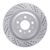 Dynamic Friction 2017-2025 Tesla Model Y Rear Right Drilled & Slotted Geoperformance Rotor by Dynamic Friction Company 830-26003R