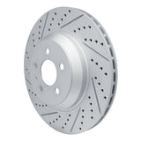 Dynamic Friction 2017-2025 Tesla Model 3 Front Left Drilled & Slotted Geoperformance Rotor by Dynamic Friction Company 830-26004L