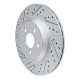 Dynamic Friction 2017-2025 Tesla Model 3 Rear Left Drilled & Slotted Geoperformance Rotor by Dynamic Friction Company 830-26005L