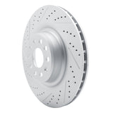 Dynamic Friction 2012-2021 Tesla Model X Rear Left Drilled & Slotted Geoperformance Rotor by Dynamic Friction Company 830-26006L