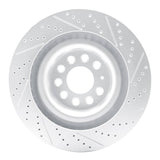 Dynamic Friction 2012-2021 Tesla Model X Rear Left Drilled & Slotted Geoperformance Rotor by Dynamic Friction Company 830-26006L