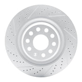Dynamic Friction 2012-2021 Tesla Model X Rear Left Drilled & Slotted Geoperformance Rotor by Dynamic Friction Company 830-26006L