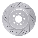 Dynamic Friction 2004-2007 Volvo S60 Rear Left Drilled & Slotted Geoperformance Rotor by Dynamic Friction Company 830-27032L
