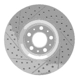 Dynamic Friction 2003-2009 Volvo S60 Front Right Drilled & Slotted Geoperformance Rotor by Dynamic Friction Company 830-27038R