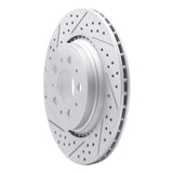 Dynamic Friction 2003-2014 Volvo Xc90 Rear Left Drilled & Slotted Geoperformance Rotor by Dynamic Friction Company 830-27039L