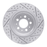 Dynamic Friction 2003-2014 Volvo Xc90 Rear Left Drilled & Slotted Geoperformance Rotor by Dynamic Friction Company 830-27039L