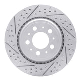 Dynamic Friction 2003-2014 Volvo Xc90 Rear Left Drilled & Slotted Geoperformance Rotor by Dynamic Friction Company 830-27039L