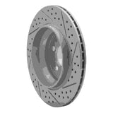 Dynamic Friction 2003-2014 Volvo Xc90 Rear Left Drilled & Slotted Geoperformance Rotor by Dynamic Friction Company 830-27039L