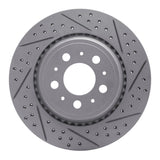 Dynamic Friction 2003-2014 Volvo Xc90 Rear Right Drilled & Slotted Geoperformance Rotor by Dynamic Friction Company 830-27039R