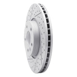 Dynamic Friction 2007-2018 Land Rover Range Rover Evoque Front Left Drilled & Slotted Geoperformance Rotor by Dynamic Friction Company 830-27041L