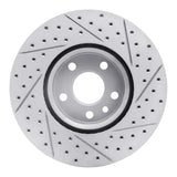 Dynamic Friction 2007-2018 Land Rover Range Rover Evoque Front Left Drilled & Slotted Geoperformance Rotor by Dynamic Friction Company 830-27041L