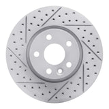Dynamic Friction 2007-2018 Land Rover Range Rover Evoque Front Left Drilled & Slotted Geoperformance Rotor by Dynamic Friction Company 830-27041L
