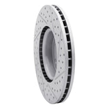 Dynamic Friction 2007-2018 Land Rover Range Rover Evoque Front Left Drilled & Slotted Geoperformance Rotor by Dynamic Friction Company 830-27041L