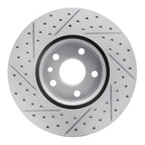 Dynamic Friction 2007-2018 Land Rover Range Rover Evoque Front Right Drilled & Slotted Geoperformance Rotor by Dynamic Friction Company 830-27041R
